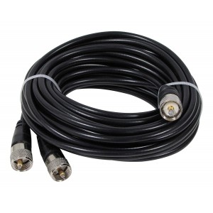 Taurus 18 Ft RG-59A/U Co-Phase Coax Cable PL-259 TO 2 X PL-259 - Connects 2 Antennas!