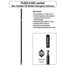 Sirio FLEX-LOG Slim Flexible CB Mobile Fiberglass Antenna