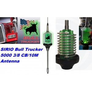Sirio Bull Trucker 5000 LED 3/8 CB & 10M 5000 Watts Mobile Antenna 