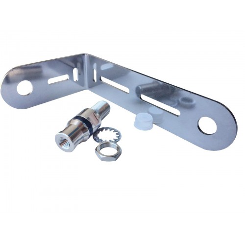 Sirio M-2 90 Degree Stainless Steel L-Bracket with Heavy Duty Stud and 18ft Coax
