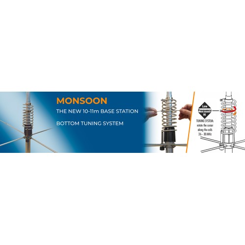 Sirio Monsoon 26-30Mhz Tunable 10M/CB Antenna