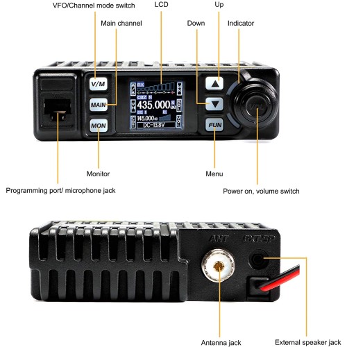 AnyTone AT-779UV Dual Band Compact Mobile Radio