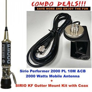 Sirio Performer 2000 PL (27 - 30 MHz) CB Antenna Kit Mobile antenna Gutter Mount Kit