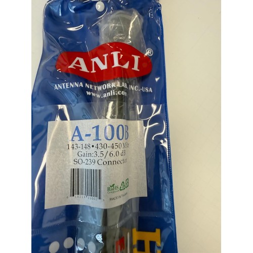Anli A100B 2M/440 V/UHF Dual Band Antenna - 300 Watts PEP