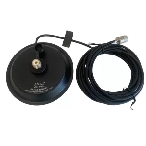 Anli Heavy Duty 5.5" Antenna Magnet Mount w/ 15ft Cable