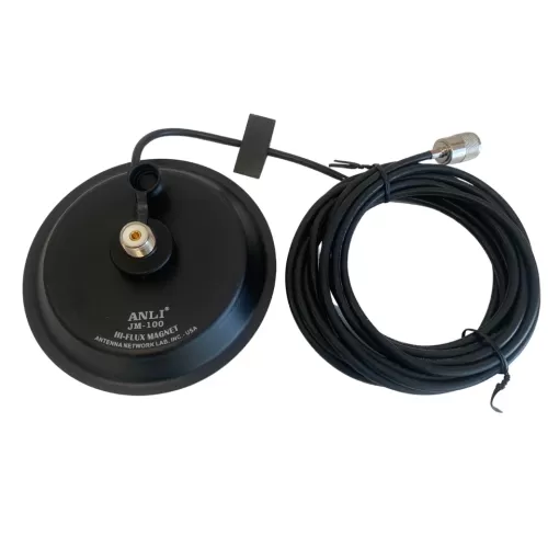 Anli Heavy Duty 5.5" Antenna Magnet Mount w/ 15ft Cable