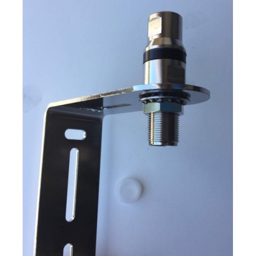 Sirio M-2 90 degrees stainless steel bracket for CB Antenna with Heavy Duty 3/8 SO 239 Adaptor