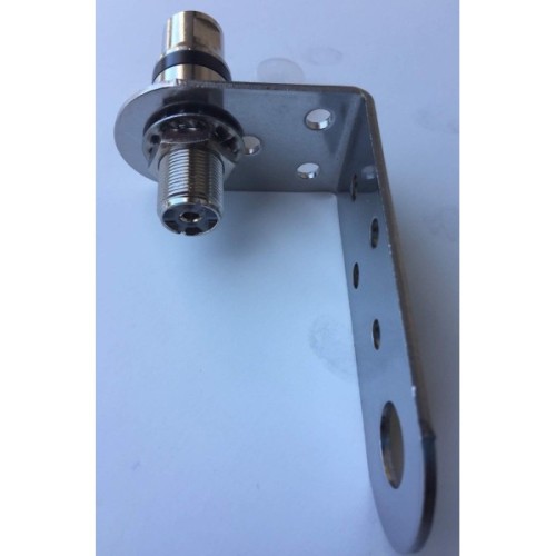 Sirio M-1 90 degrees stainless steel bracket with Heavy Duty 3/8 SO 239 Adaptor
